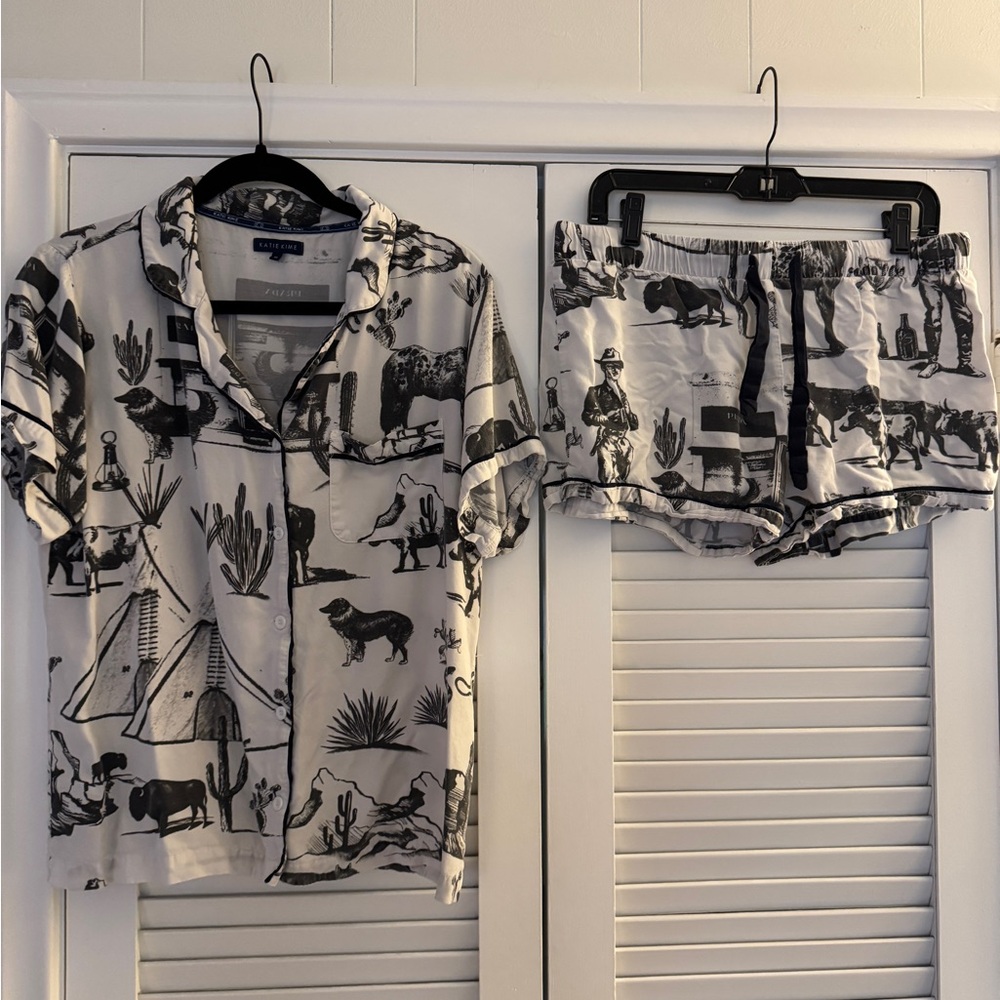 Katie Kime Black and White Pajama Set